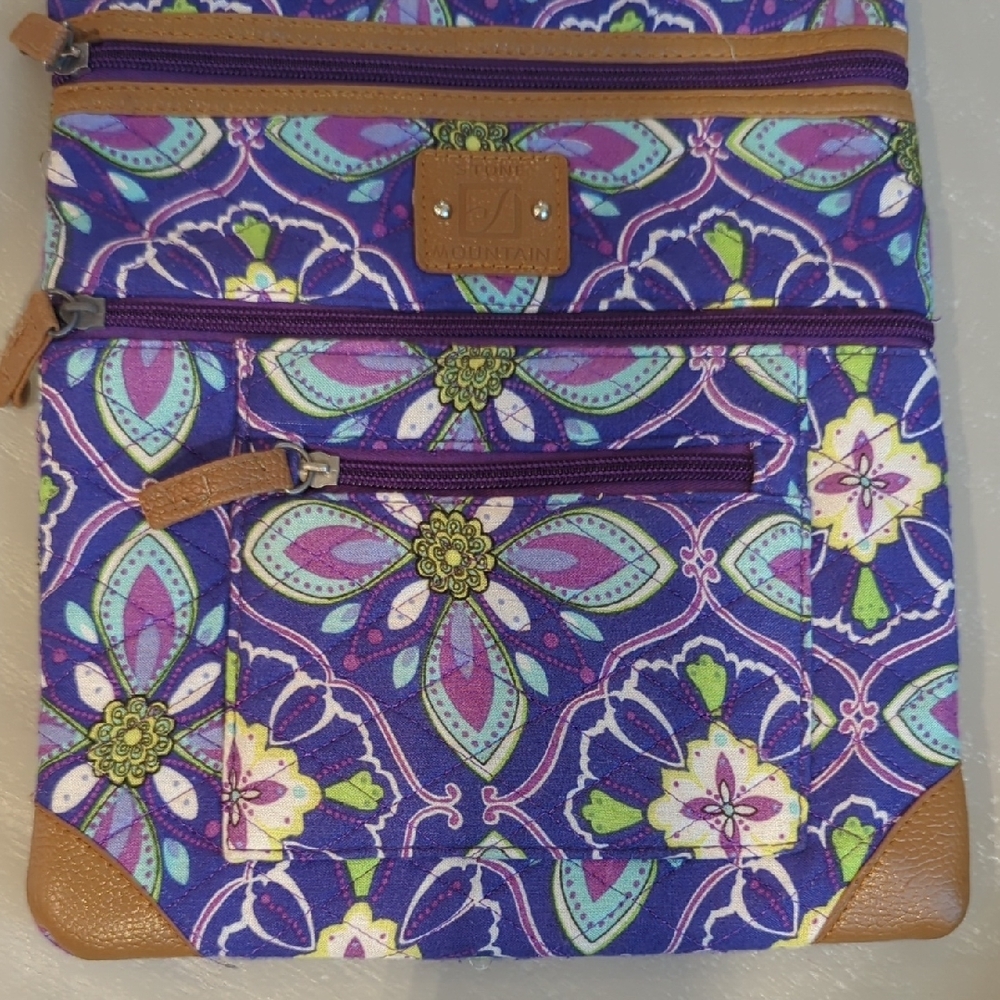 Floral Purple Crossbody Bag - Picture 2 of 6